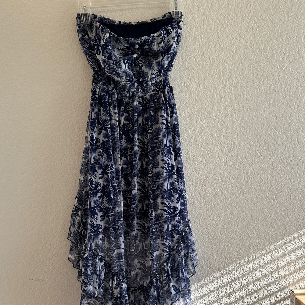 River Island Floral Strapless High-Low Dress - Picture 10 of 14